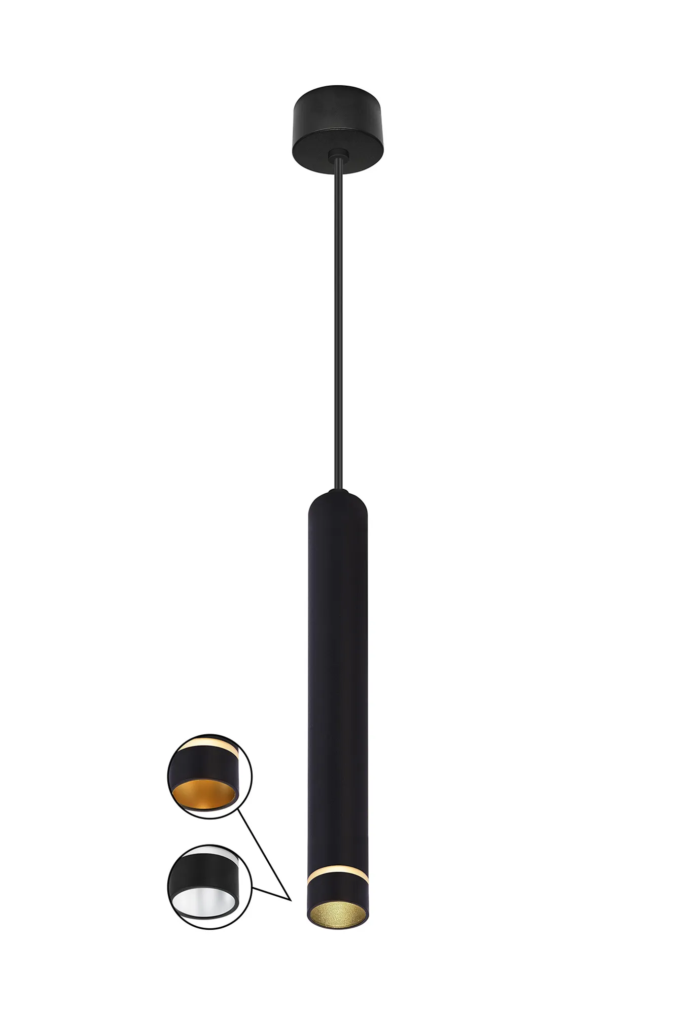 Split 35mm GU10 (GU11) Ceiling Lights Mantra Fusion Single Pendant